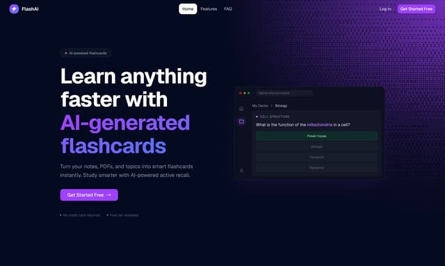 FlashAI Landing Page